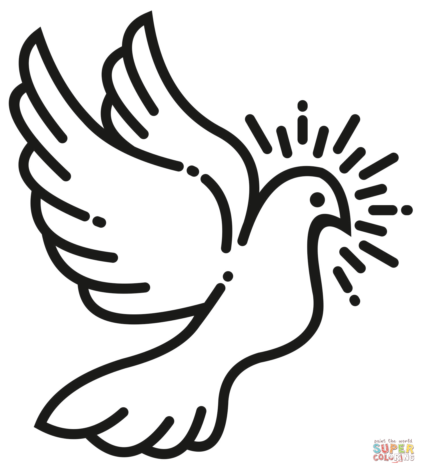 Holy spirit coloring page free printable coloring pages