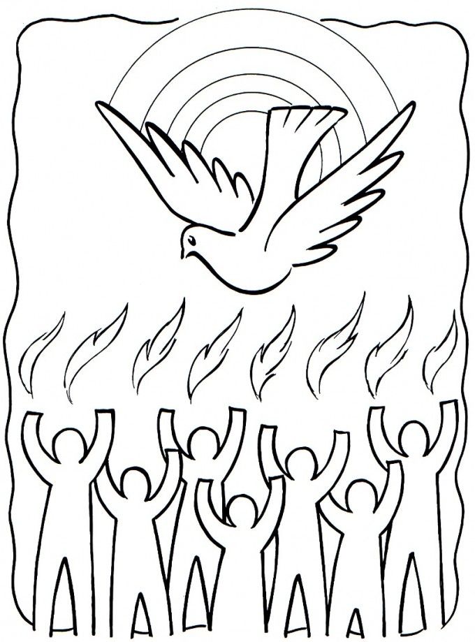 Theclipartwizard espiritu santo para colorear pentecostãs espãritu santo