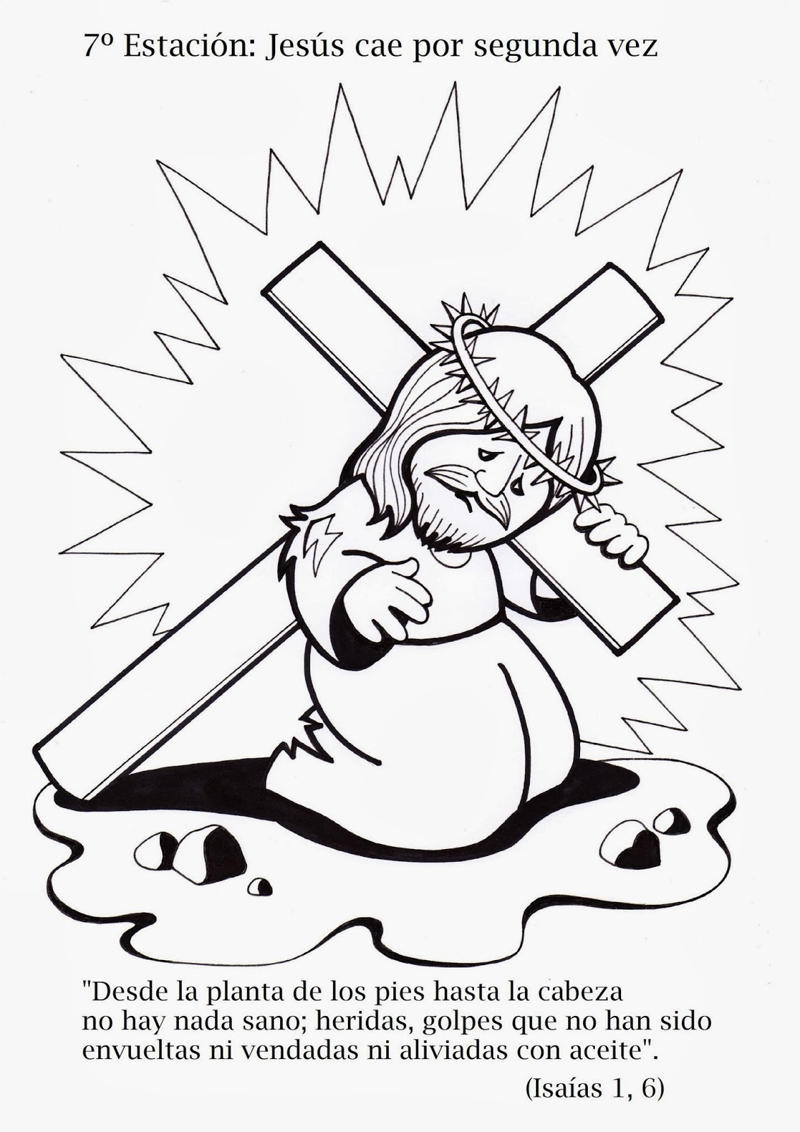La catequesis el blog de sandra vãa crucis para colorear los niãos de catequesis