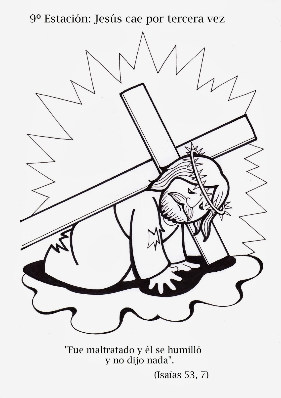 La catequesis el blog de sandra vãa crucis para colorear los niãos de catequesis