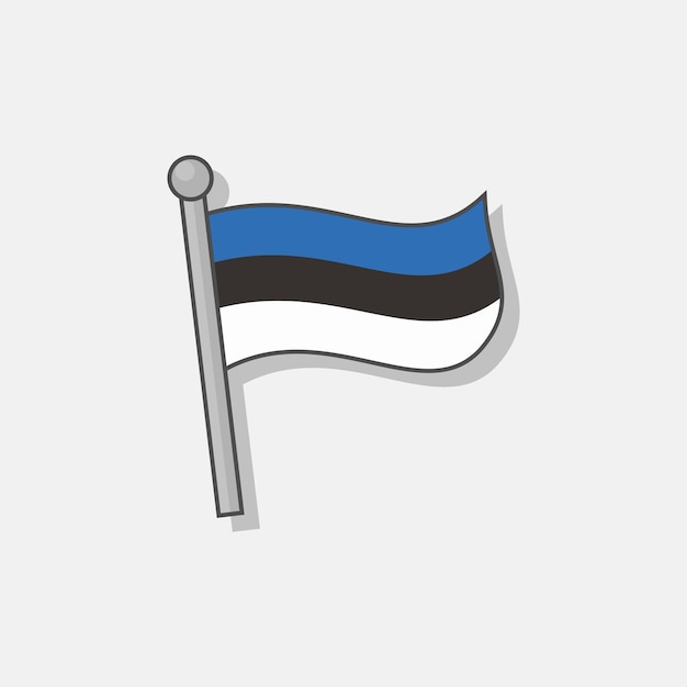 Premium vector illustration of estonia flag template