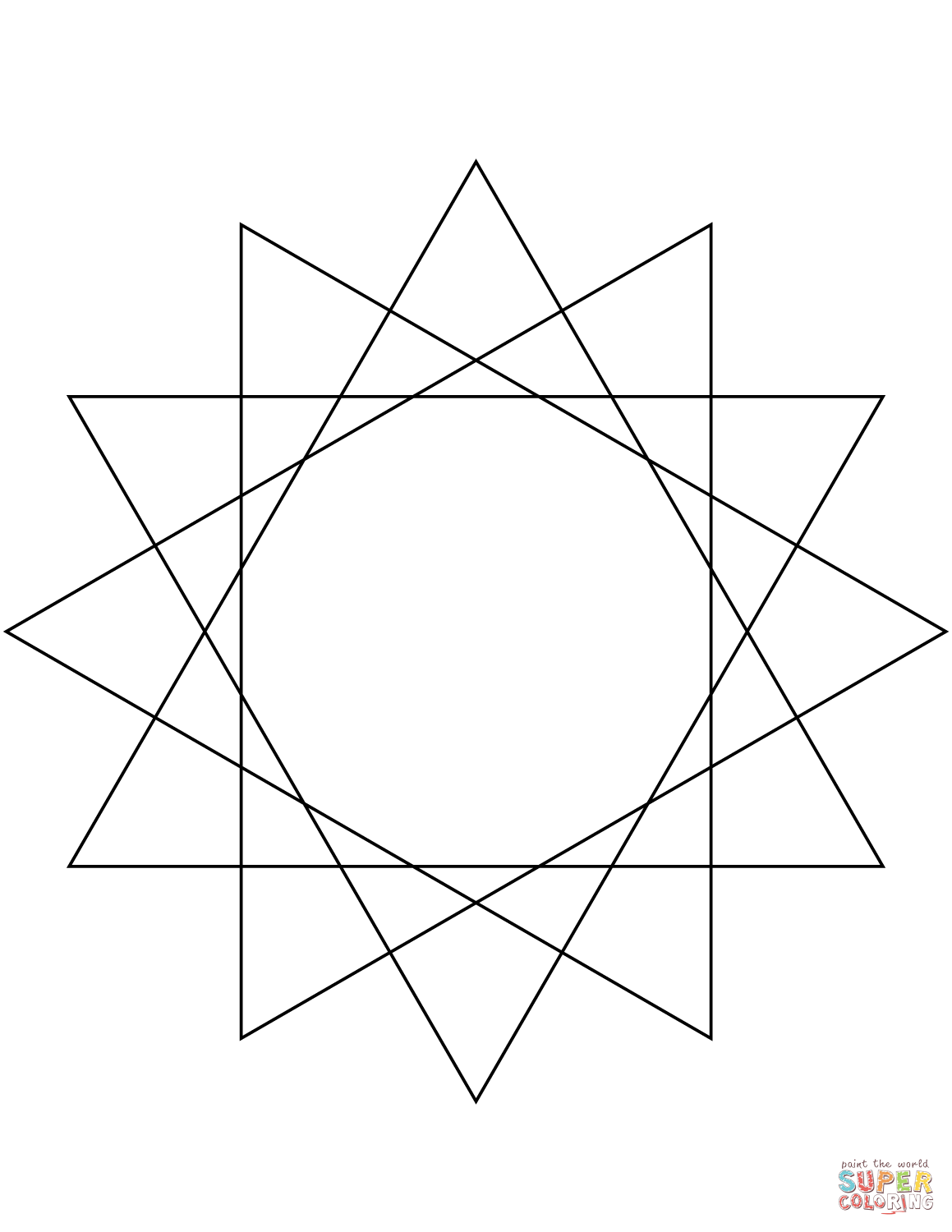 Dibujo de estrella de puntas para colorear dibujos para colorear imprimir gratis