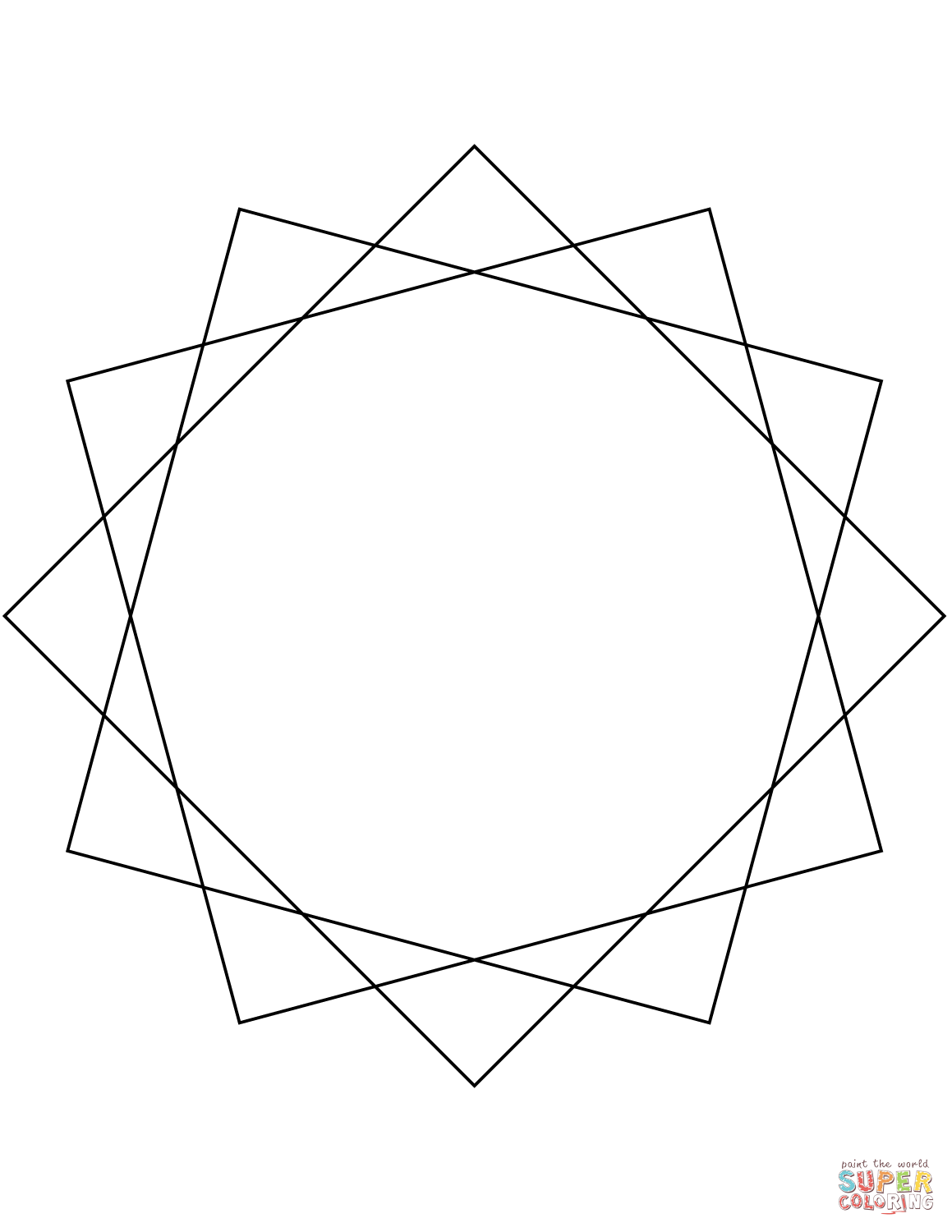 Dibujo de estrella de puntas para colorear dibujos para colorear imprimir gratis
