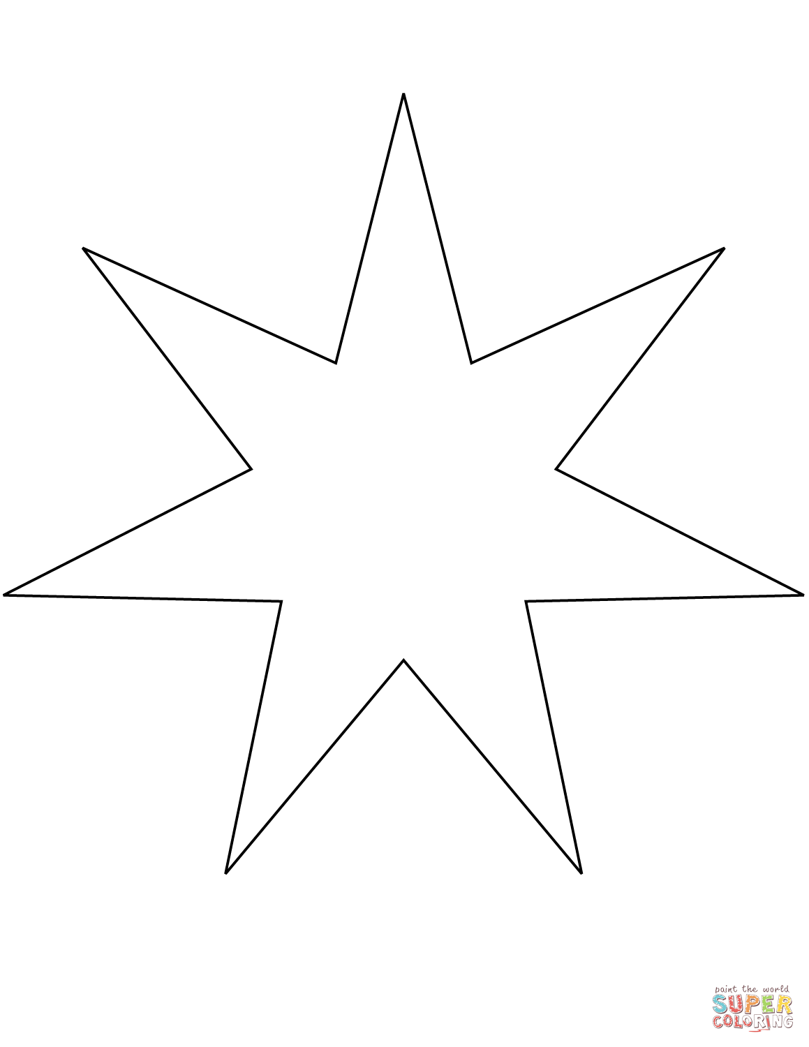 Dibujo de estrella de puntas para colorear dibujos para colorear imprimir gratis