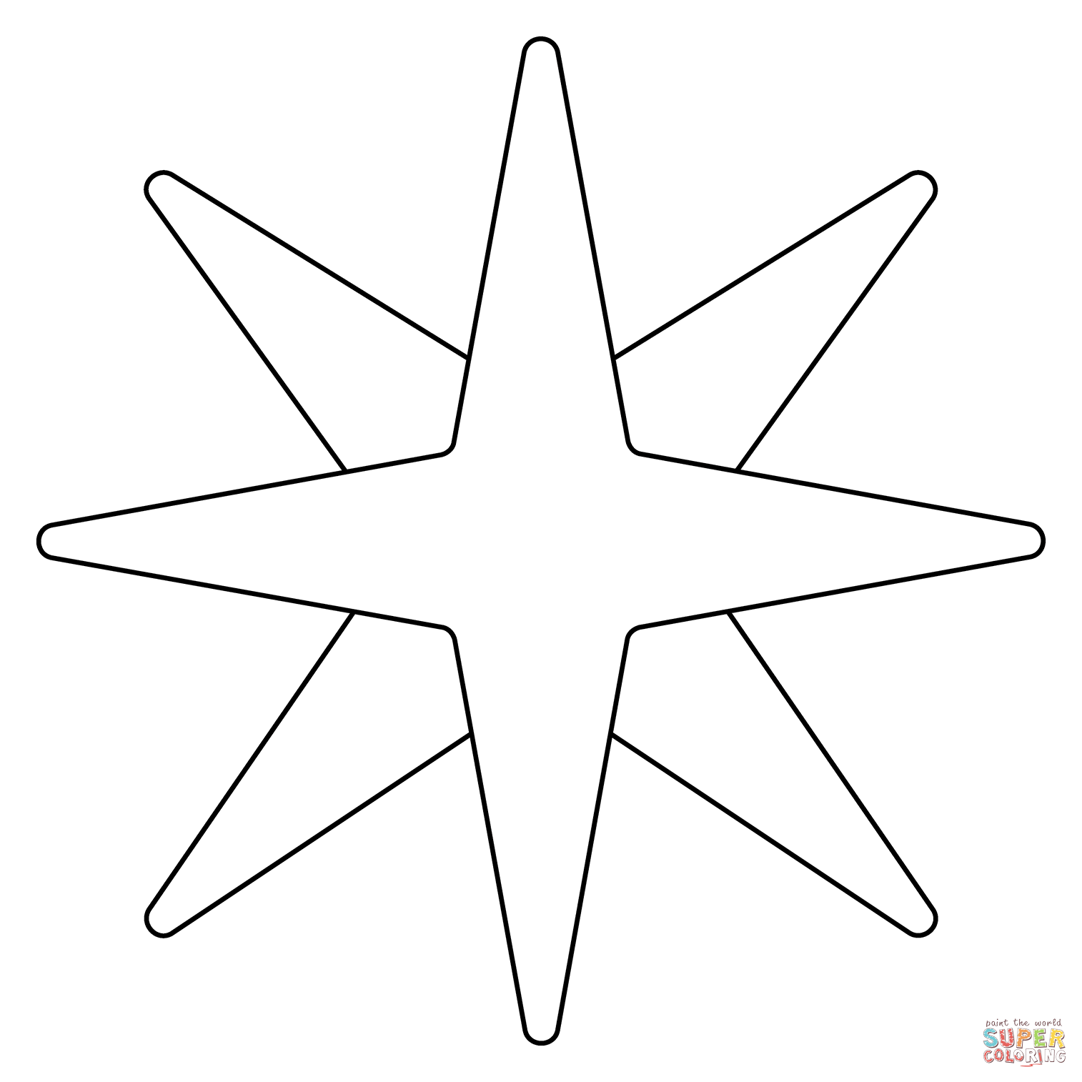 Dibujo de emoji estrella de ocho puntas para colorear dibujos para colorear imprimir gratis