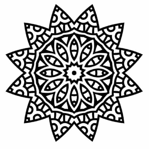 Mandalas con trellas para colorear tatuar dibujar imprimir