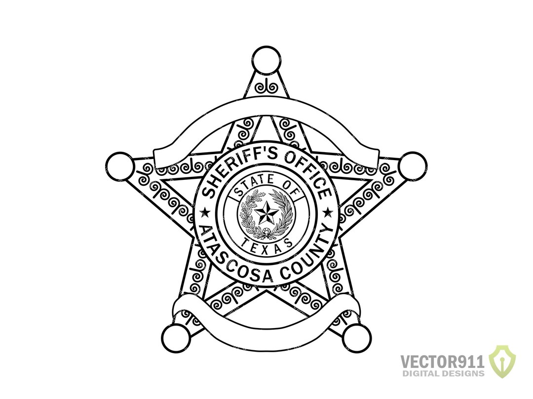Insignia de la oficina del sheriff de texas del condado de