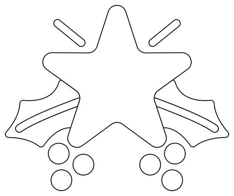 Christmas star coloring page free printable coloring pages