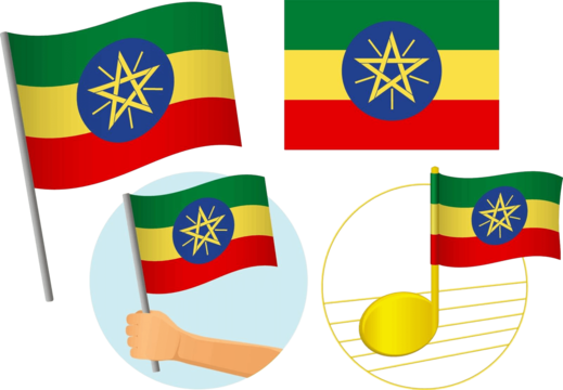 Ethiopia flag collection ethiopian white banner vector ethiopian white banner png and vector with transparent background for free download