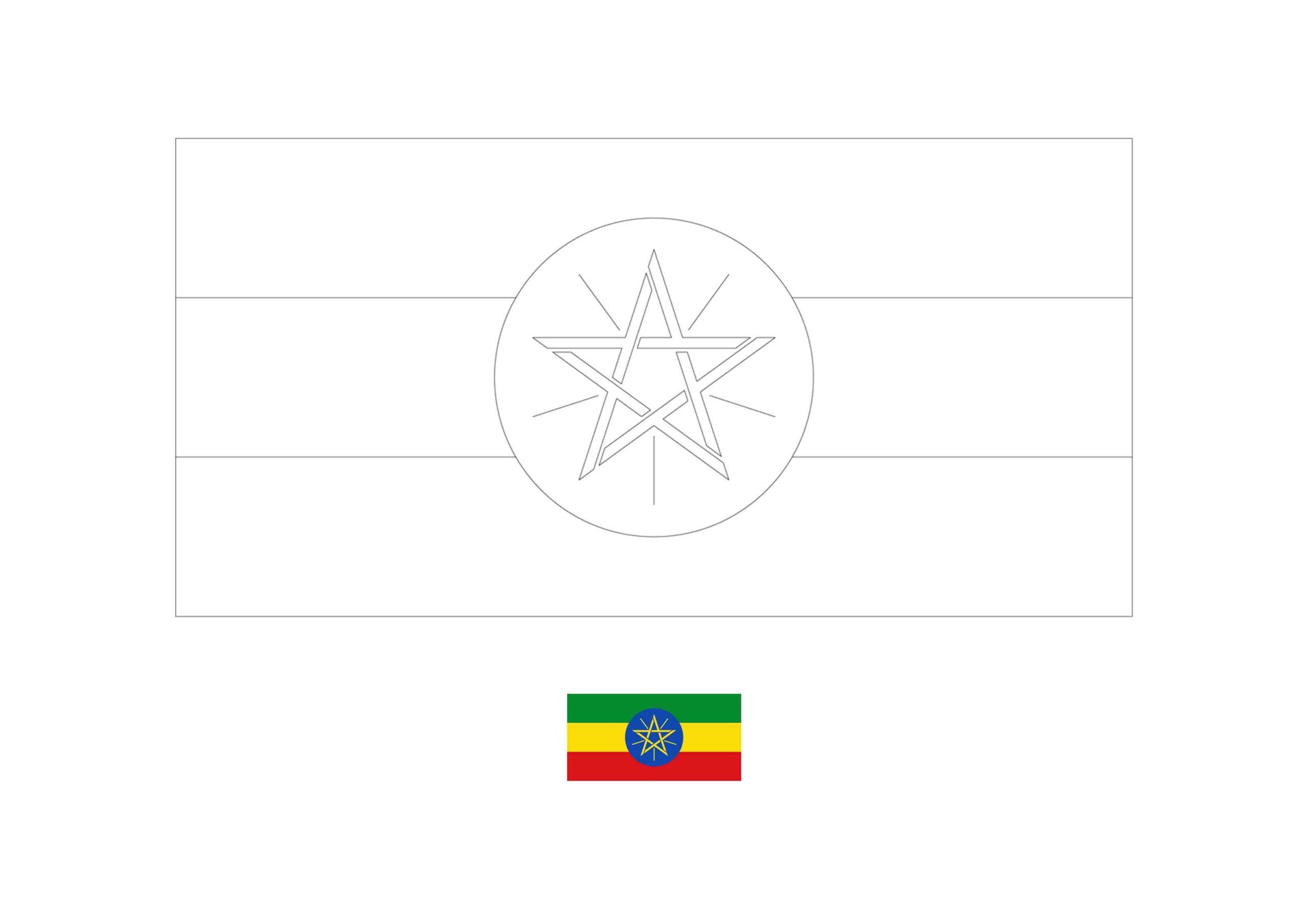 Ethiopia flag coloring page flag coloring pages coloring pages ethiopia flag