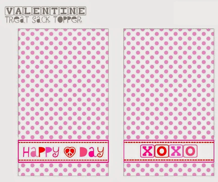 Valentines day cute free printable bag of goodies labels and toppers