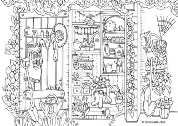 Pantry printable adult coloring page from favoreads coloring book page for adults and kids coloring sheet coloring design download now