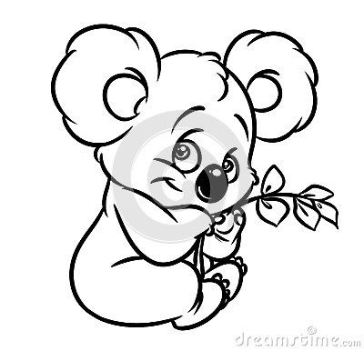 Koala eucalyptus leaves coloring page bear coloring pages coloring pages bird coloring pages