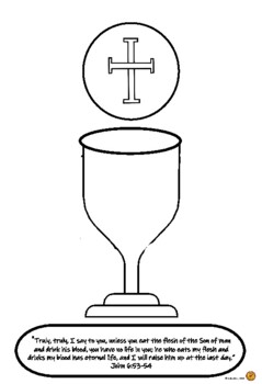 Eucharist coloring page by raising up saints tpt