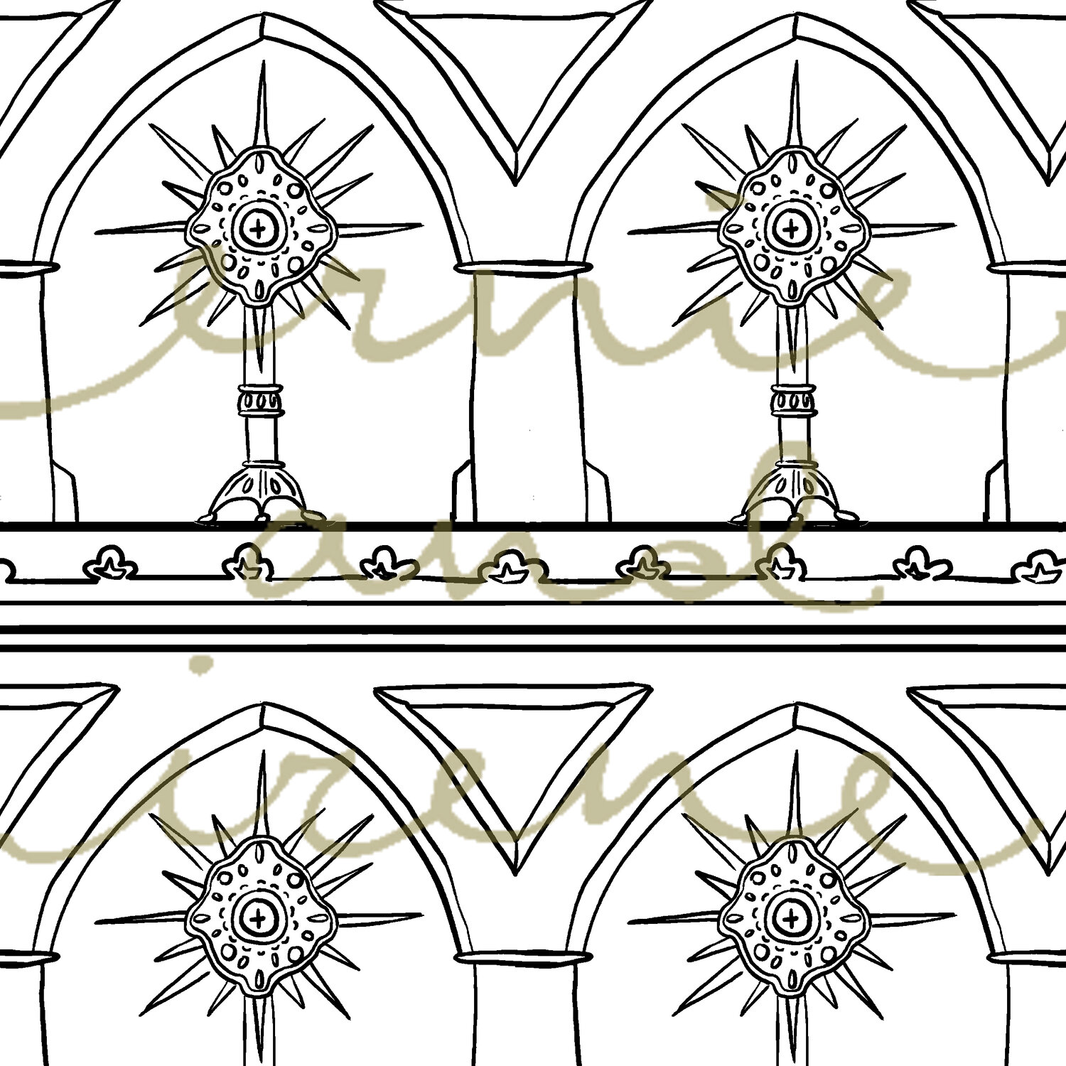 Eucharist coloring page â ernie and irene fiber art