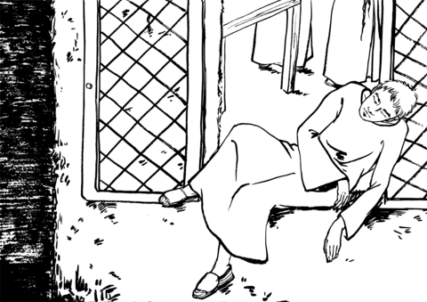 Eutychus falls out of the window coloring page free printable coloring pages