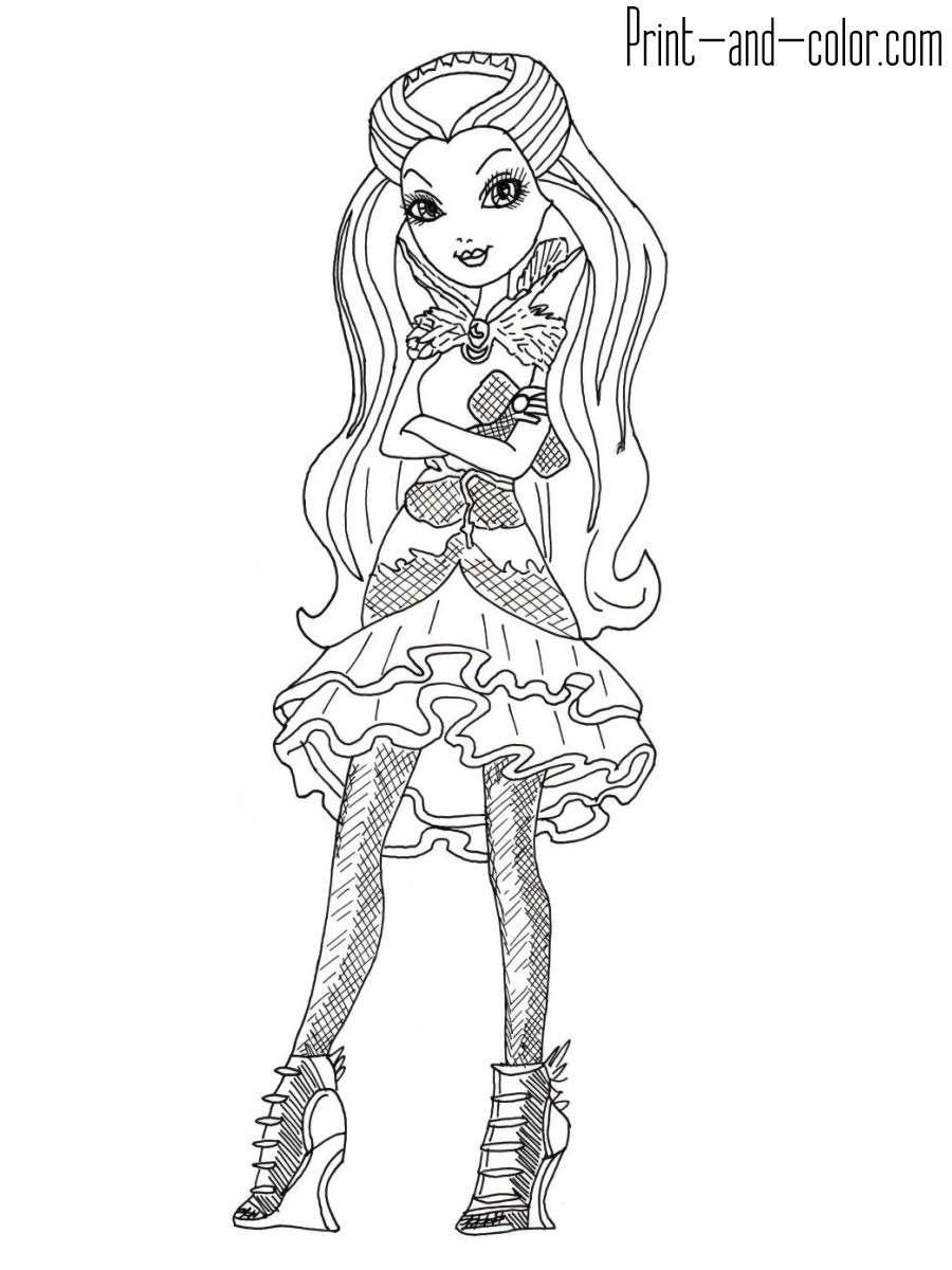 Ever after high coloring pages print and color