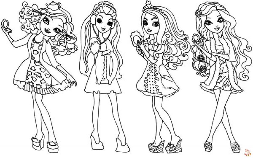 Ever after high coloring pages