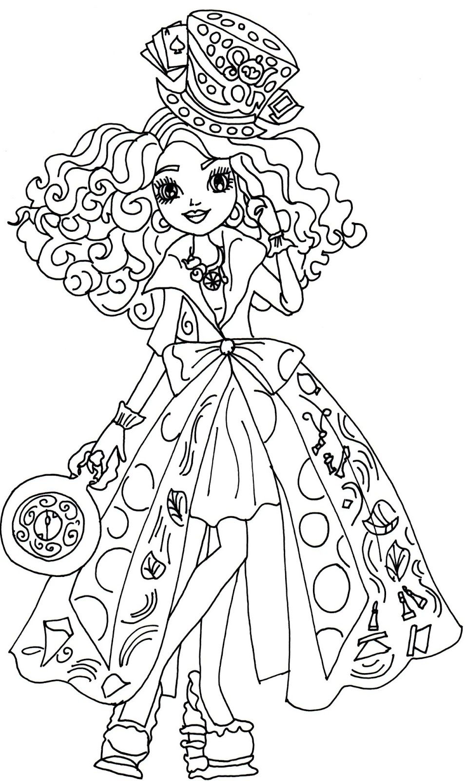 Ever after high coloring page printable cartoon coloring pages coloring pages for girls coloring pages