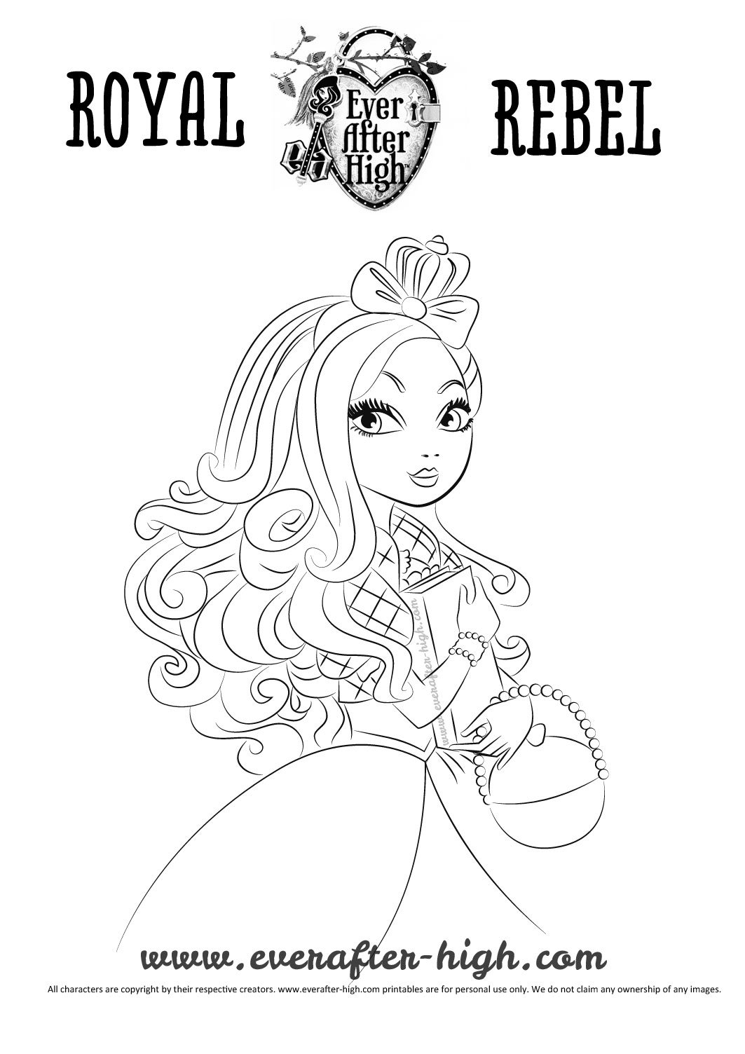 Apple white coloring page ever after high