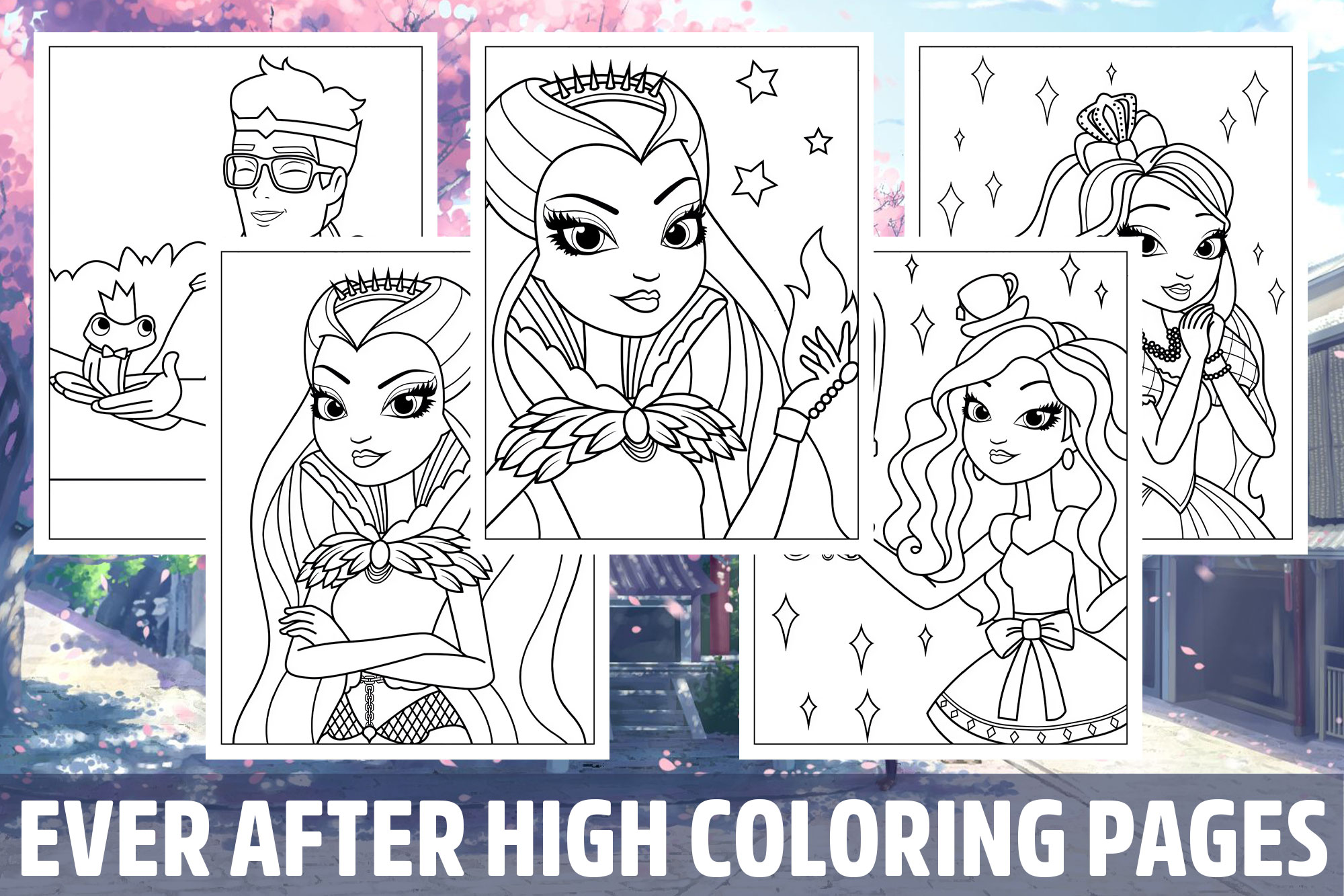 Ever after high coloring pages for kids girls boys teens birthday school activity made by teachers