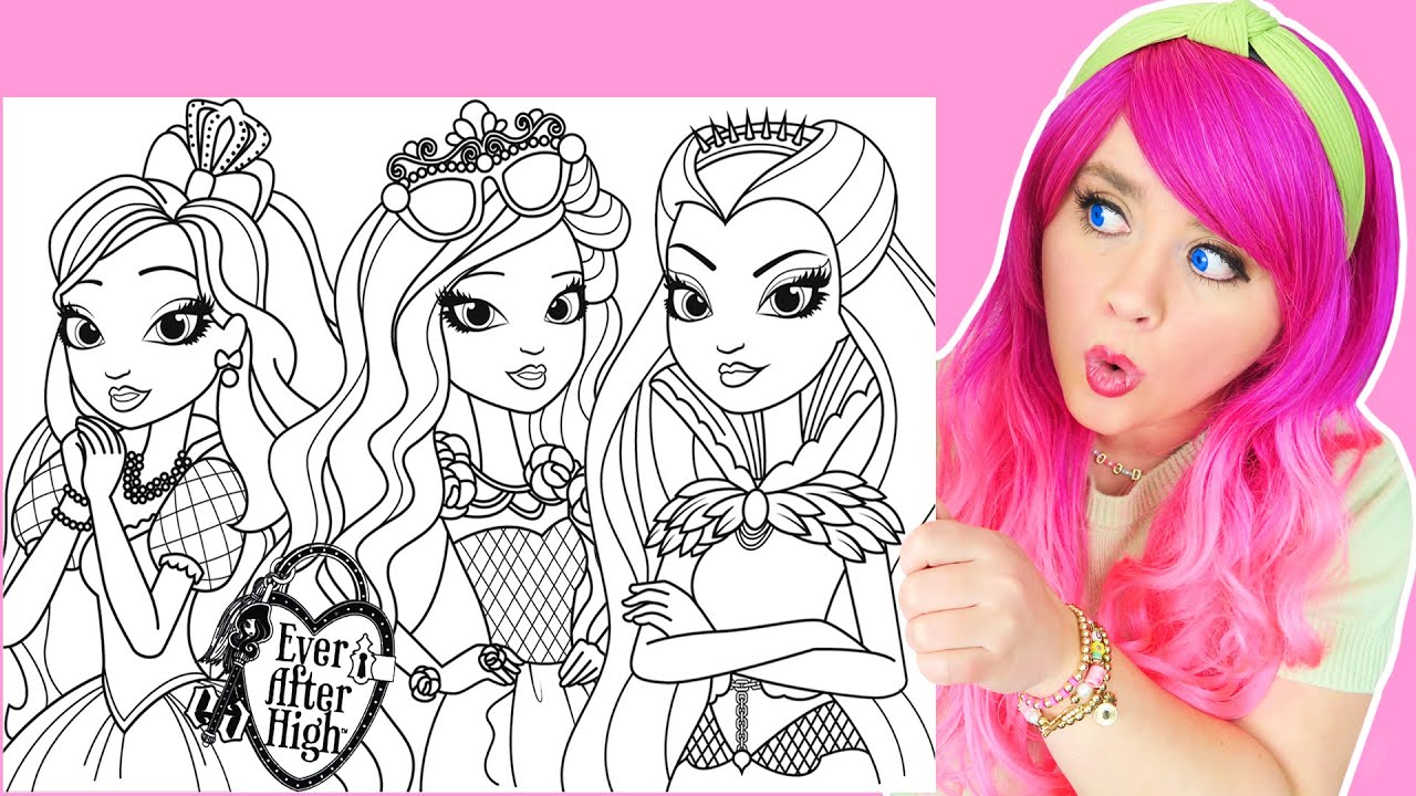 Coloring ever after high coloring pages apple white raven queen briar beauty ohuhu markers