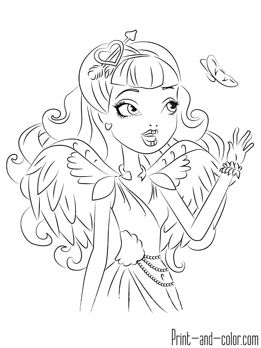 Ever after high coloring pages print and color