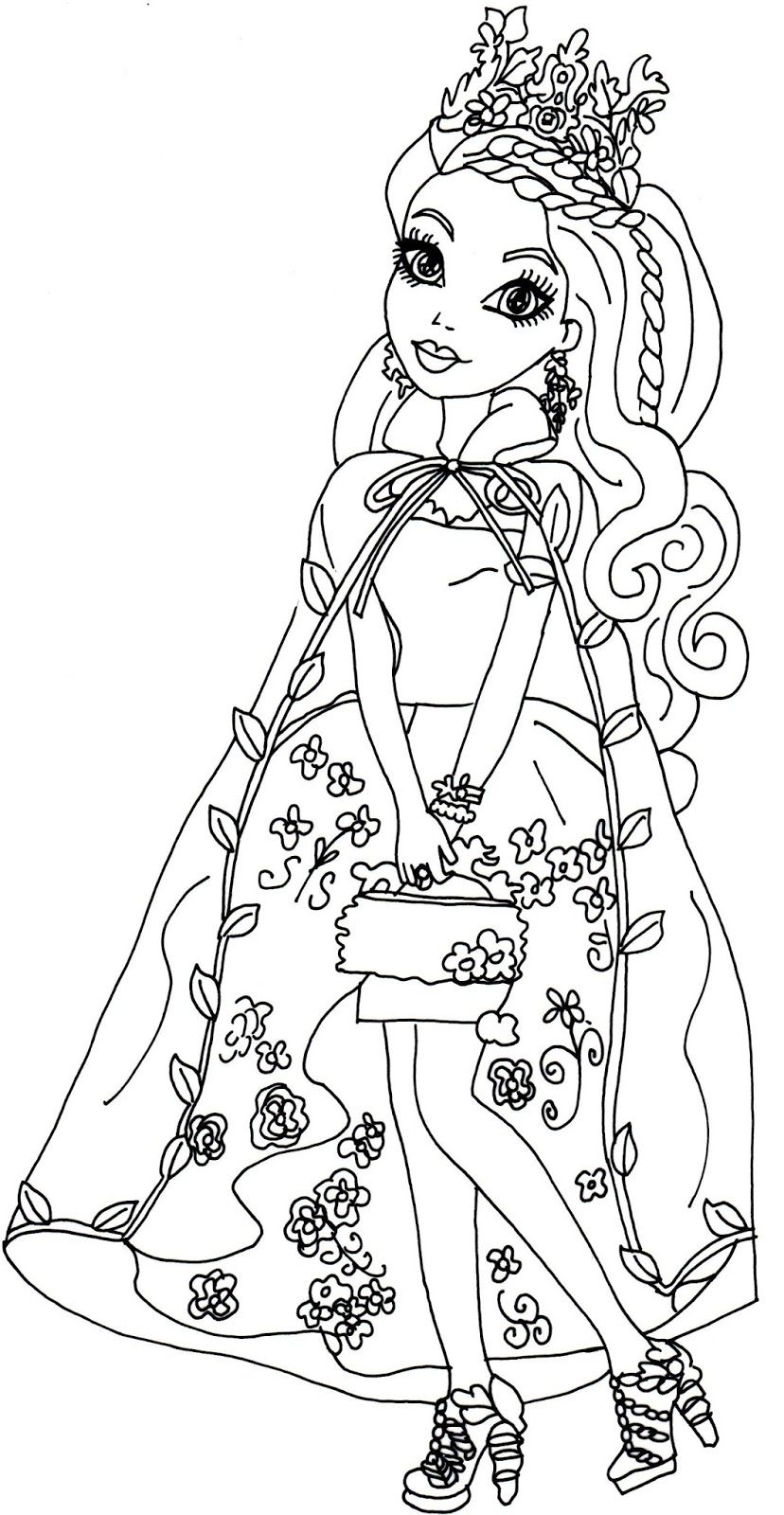 Free ever after high coloring page printables coloring pages cute coloring pages disney coloring pages