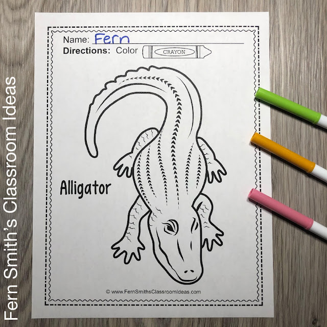 Add some florida everglades coloring pages to your classroom fun