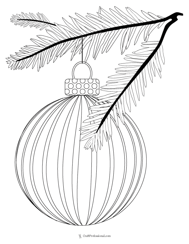 Christmas ornament coloring pages