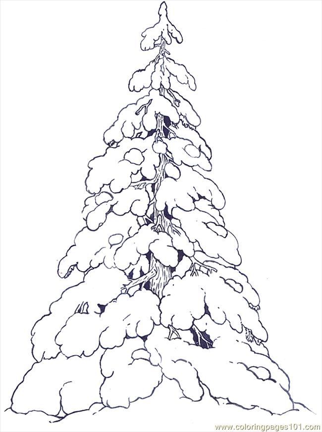 Free printable coloring image snow covered evergreens reversed winter drawings watercolor christmas cards christmas watercolor