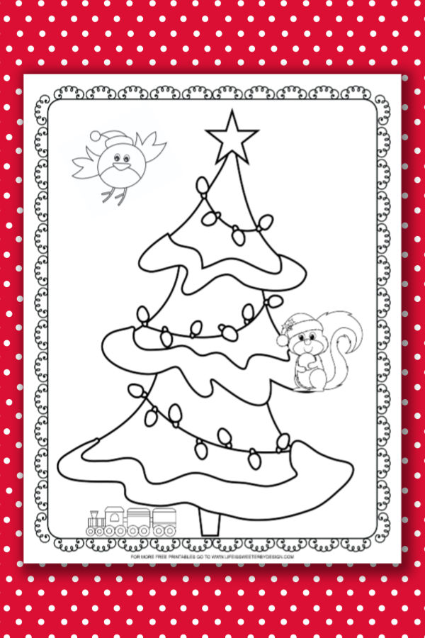 Christmas tree coloring pages