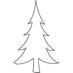 Christmas tree outline