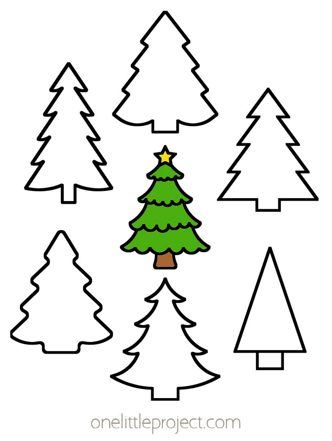 Christmas tree template free printable christmas tree outlines