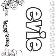 Evie coloring pages
