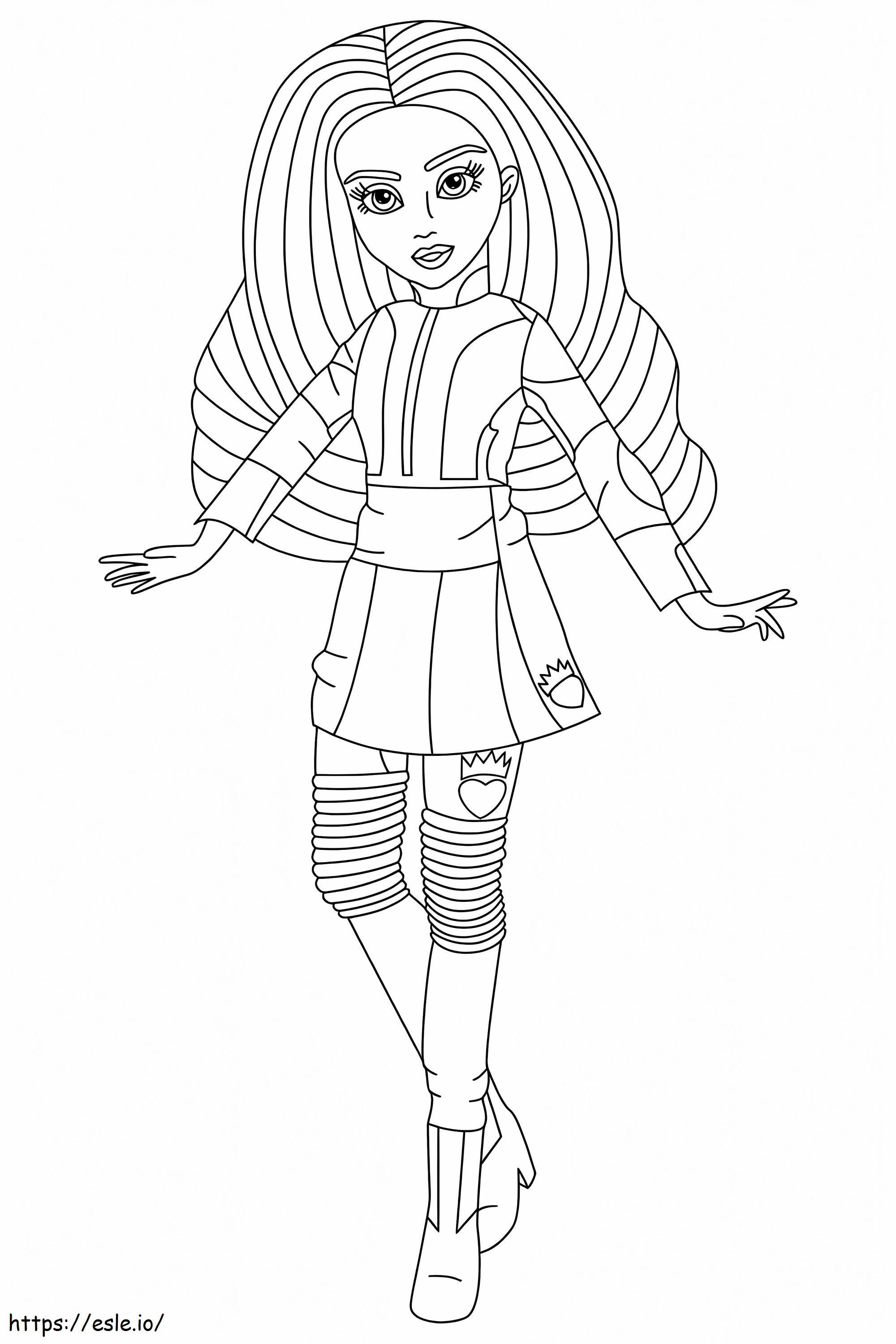 Evie in descendents coloring page