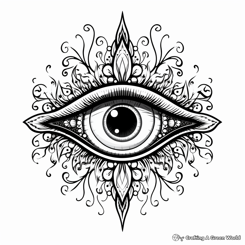 Evil eye coloring pages