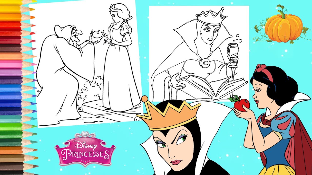 Coloring disney princess snow white evil queen