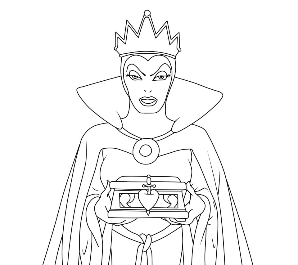 The evil queen coloring page by helsa