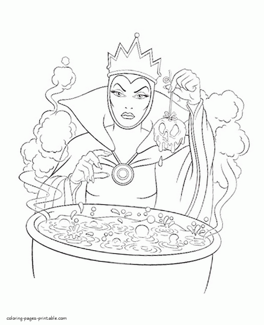 Evil queen from snow white of disney disney coloring pages coloring books disney drawings