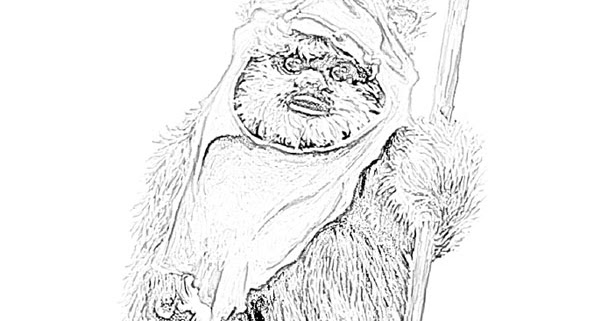 Star wars alphabet coloring page