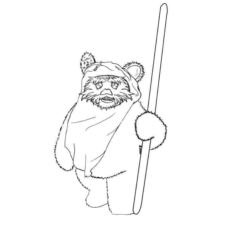 Ewok coloring pages