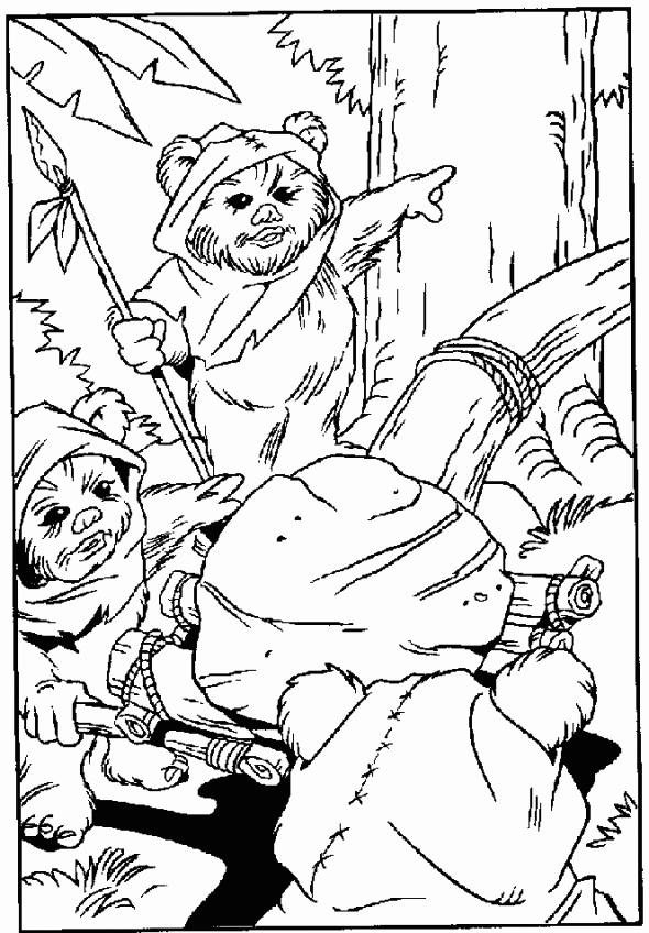 Ewok coloring pages