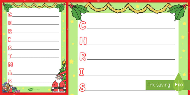 Christmas acrostic poem template teacher made