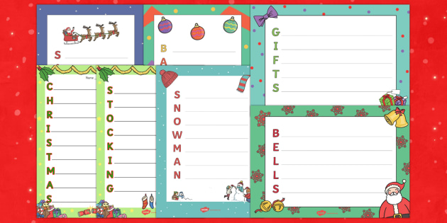 Christmas acrostic poems