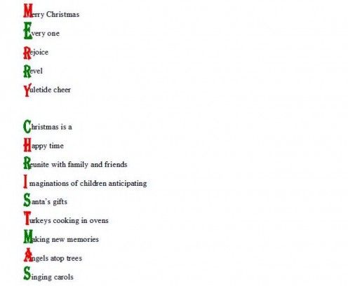 Acrostic poem merry christmas acrostic acrostic poem acrostic poem for kids