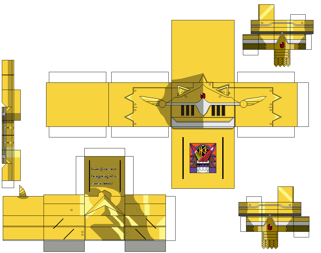 Excalibur sonic paper toy free printable papercraft templates