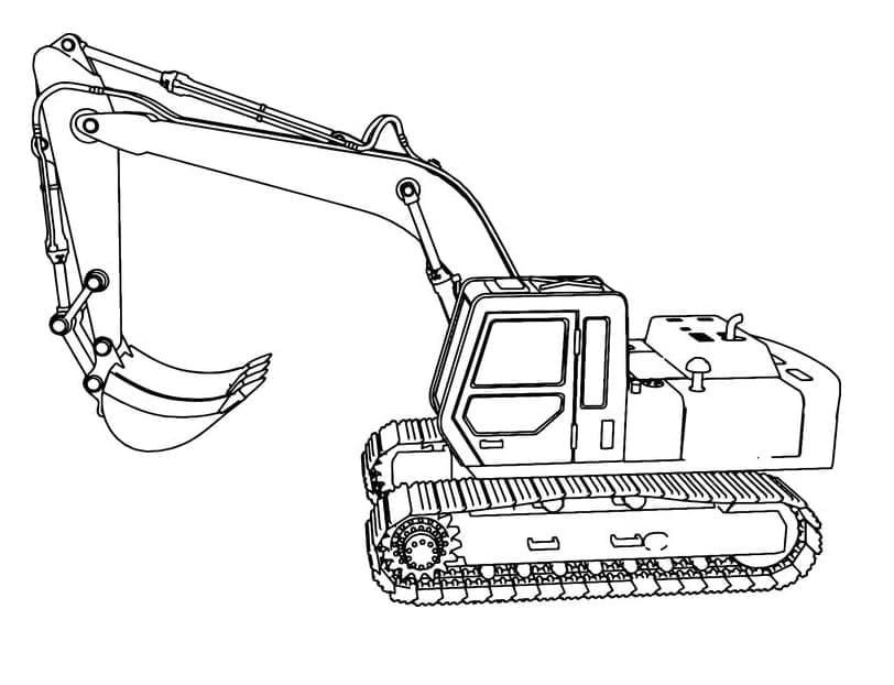 Excavator coloring pages