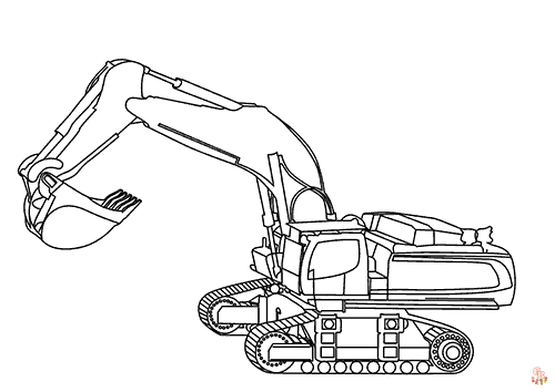 Printable digger coloring pages free for kids and adults