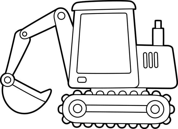 Download excavator coloring page isolated for kids for free free kids coloring pages tractor coloring pages coloring pages
